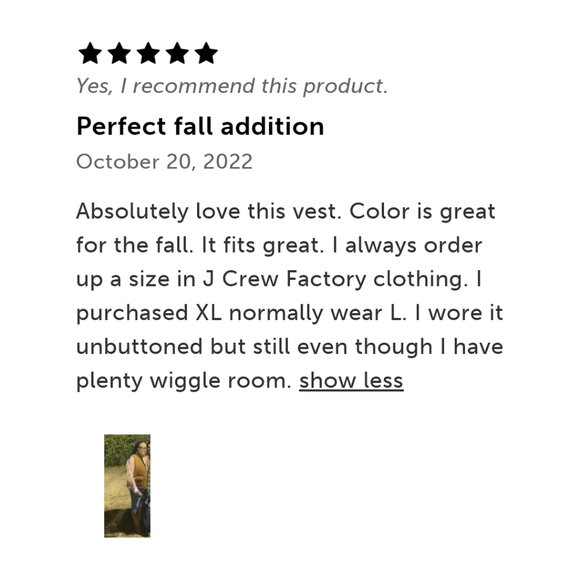 J. Crew Factory Puffer Vest Snap Pockets Black BJ901 Black Gold Zipper NEW Comfy - Picture 6 of 15